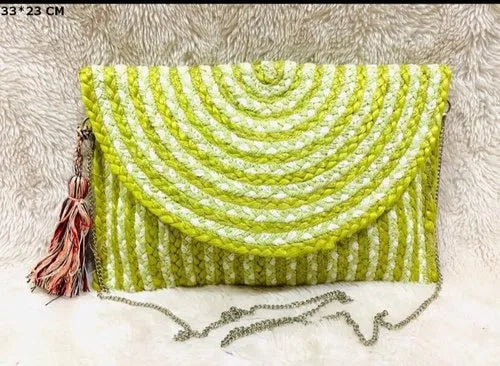 Colorful Handmade Jute Shoulder Bag – Eco-Friendly All-Purpose Tote