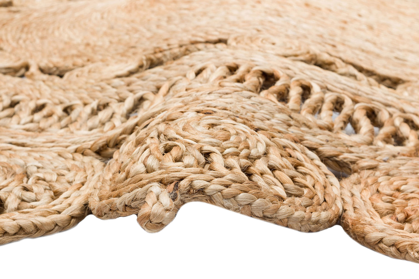 Oval Natural Jute Rug – Handmade Bohemian Country Charm