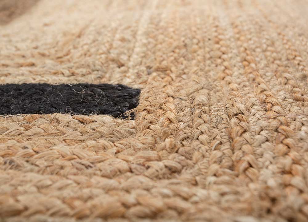 Nomadic Threads – Beige & Brown Flat Weave Jute Rug