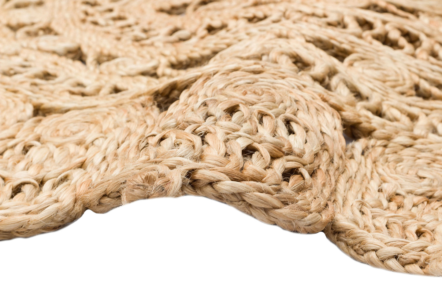 Round Natural Fiber Braided Rug – Boho, Rustic, Vintage Style