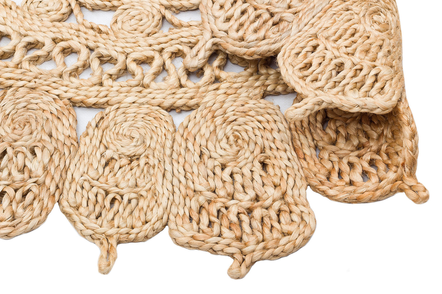 Round Natural Fiber Braided Rug – Boho, Rustic, Vintage Style