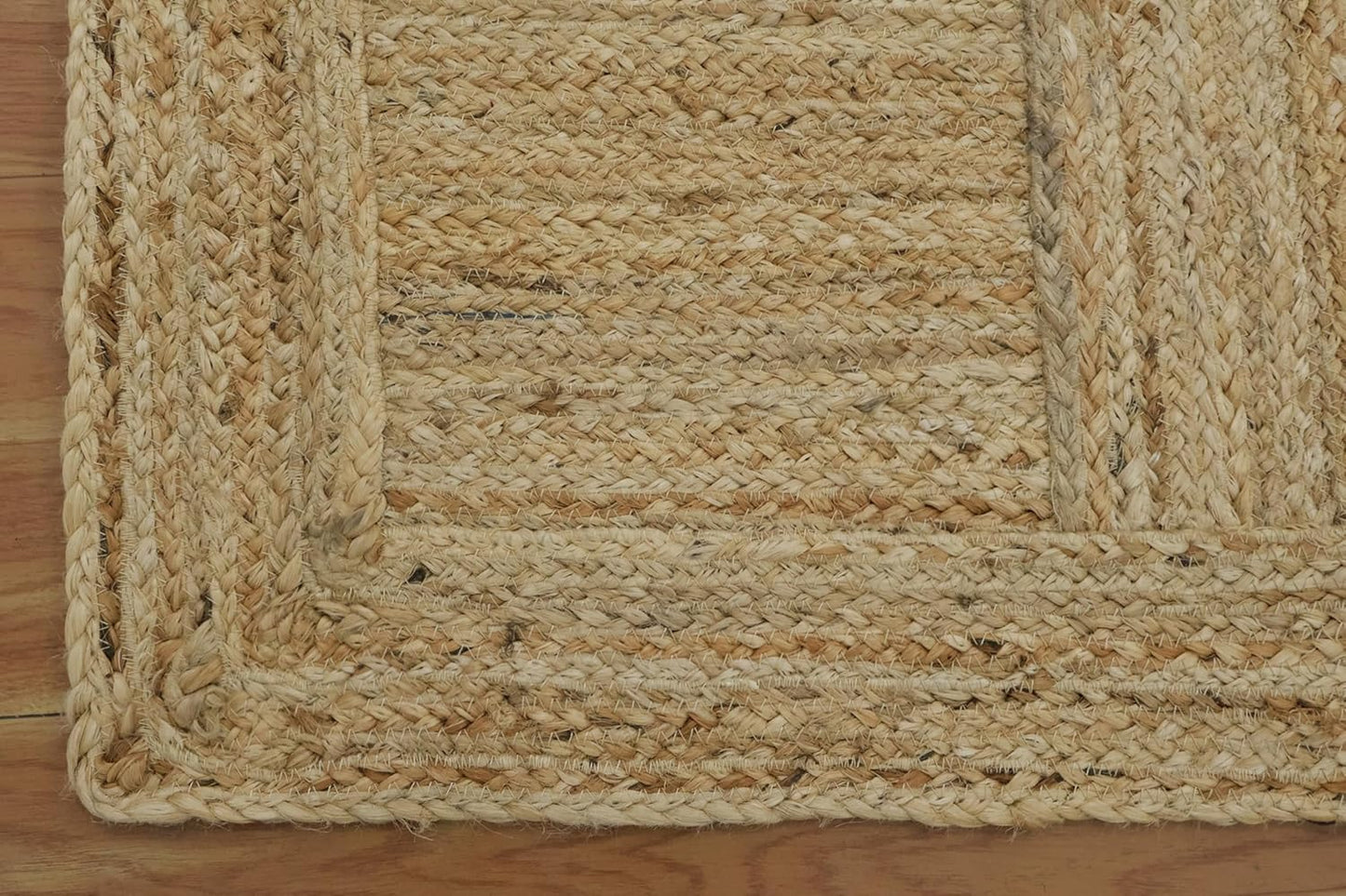 Natural Jute Carpet – Diagonal & Square Pattern