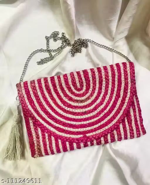 Colorful Handmade Jute Shoulder Bag – Eco-Friendly All-Purpose Tote