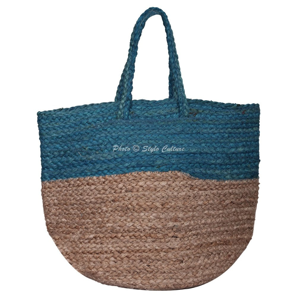 Handwoven Braided Natural Jute Hand Bag / Basket – Multipurpose
