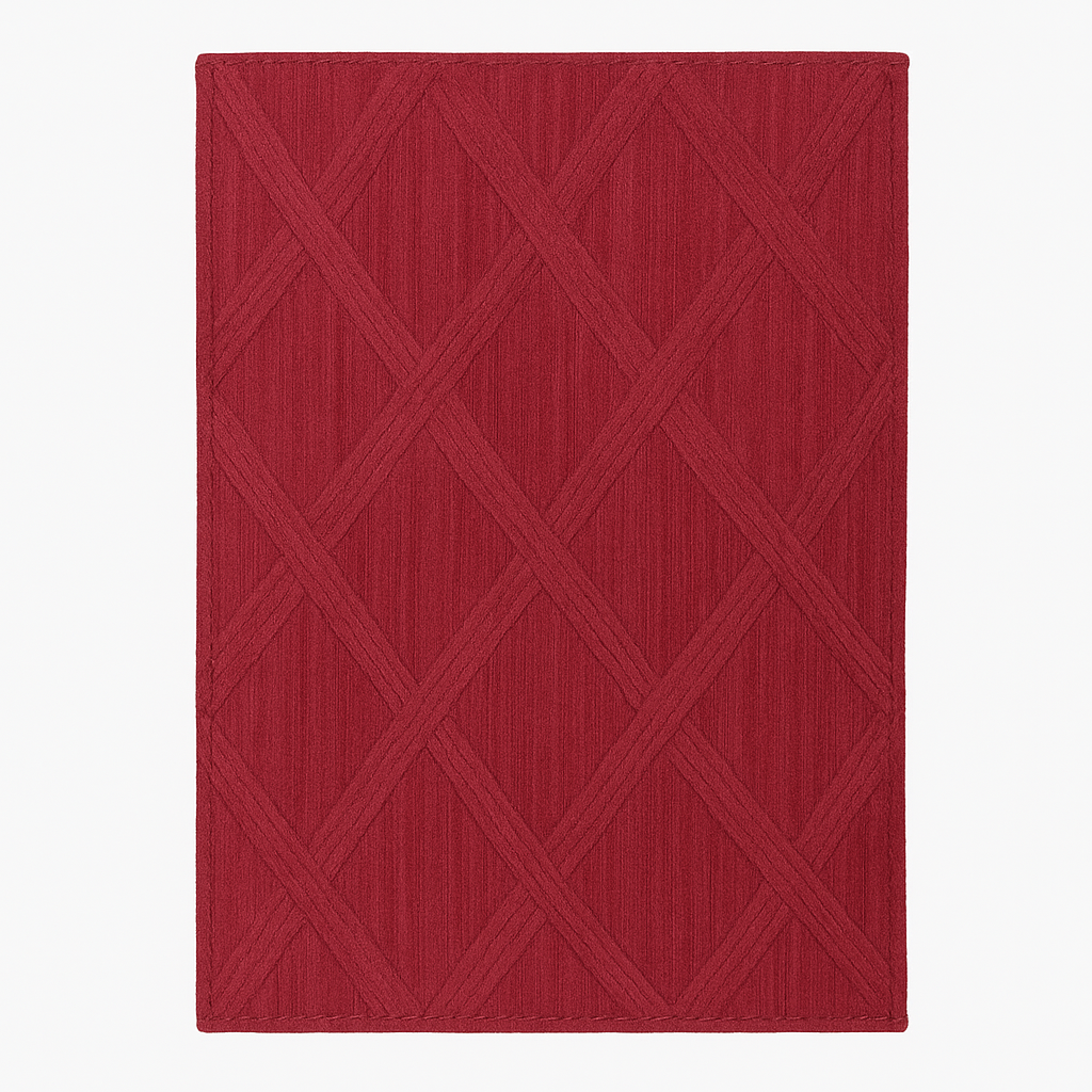 Red & Beige Braided Jute Kilim Rug – Flatweave Carpet