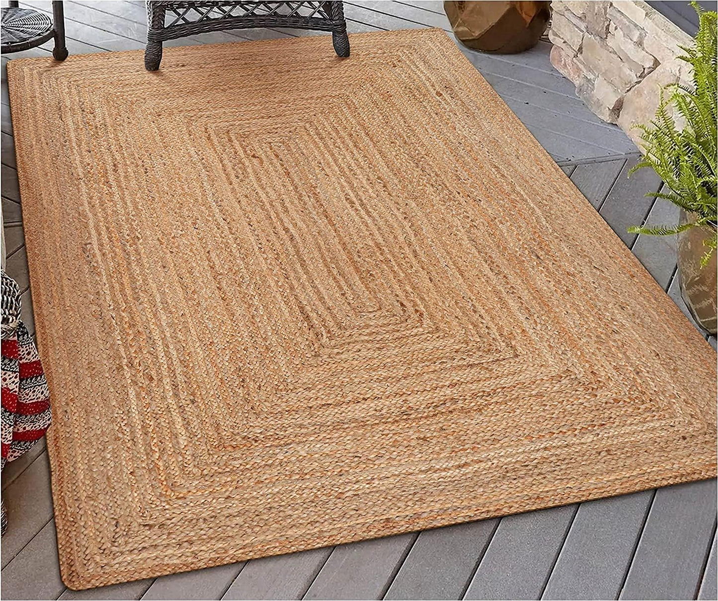 Natural Jute Hand-Braided Rectangle/Round Rugs & Carpets