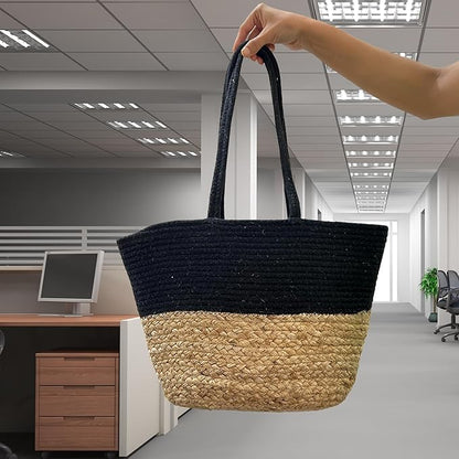 Handwoven Braided Natural Jute Hand Bag / Basket – Multipurpose