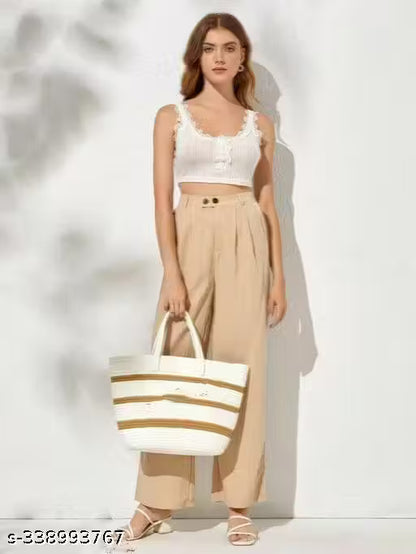 Women’s Stylish Pure Jute Boho Sling & Tote Handbag, Purse