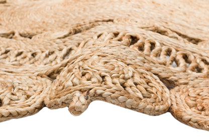 Oval Natural Jute Rug – Handmade Bohemian Country Charm