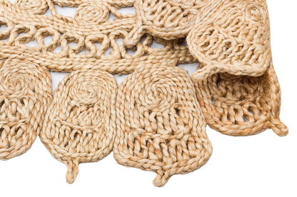Round Natural Fiber Braided Rug – Boho, Rustic, Vintage Style