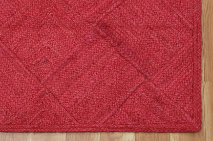 Natural Jute Carpet – Diagonal & Square Pattern