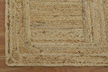 Natural Jute Carpet – Diagonal & Square Pattern