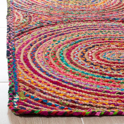 Multicolor Chindi Cotton & Jute Geometric Rug