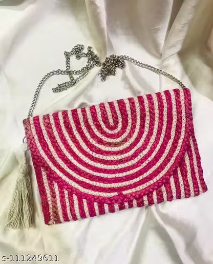 Colorful Handmade Jute Shoulder Bag – Eco-Friendly All-Purpose Tote