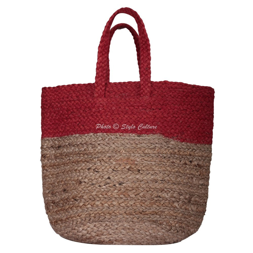 Handwoven Braided Natural Jute Hand Bag / Basket – Multipurpose