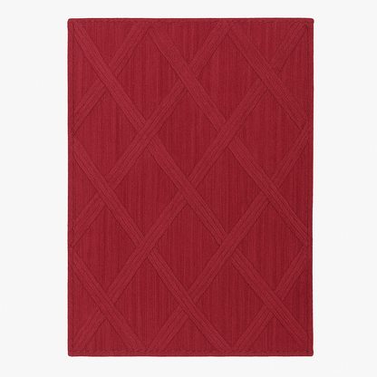 Red & Beige Braided Jute Kilim Rug – Flatweave Carpet