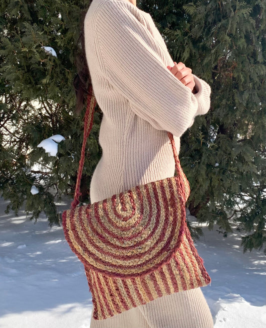 Colorful Handmade Jute Shoulder Bag – Eco-Friendly All-Purpose Tote