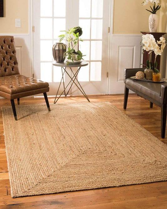 Natural Jute Hand-Braided Rectangle/Round Rugs & Carpets