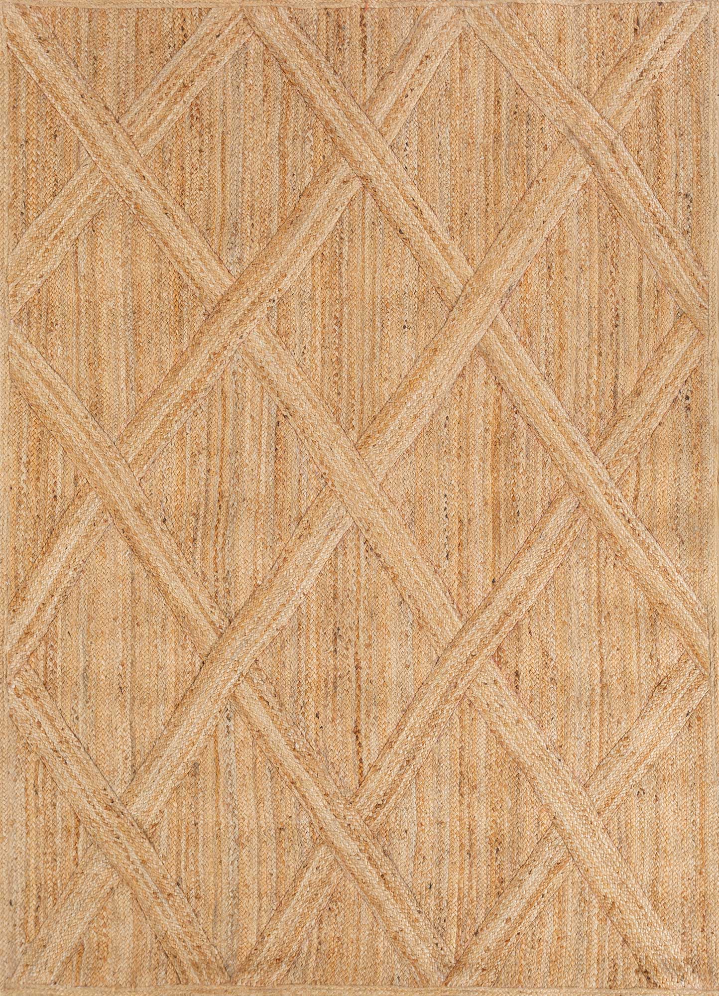 Red & Beige Braided Jute Kilim Rug – Flatweave Carpet
